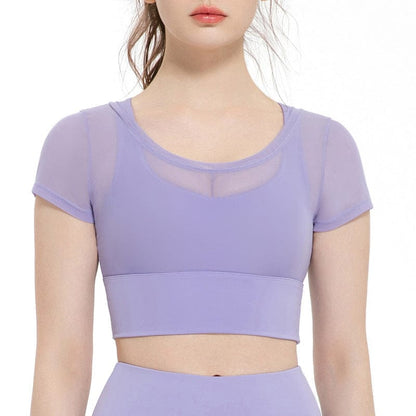 Mesh Cover Sports Bra Top