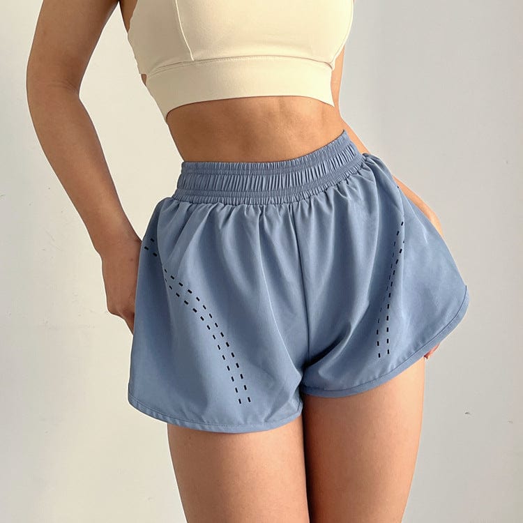 Pantalones cortos deportivos con cintura alta y forro