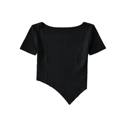 Curved Hem Princess Seam Shirt