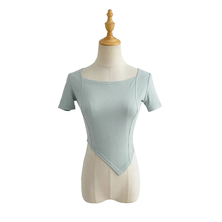 Curved Hem Princess Seam Shirt