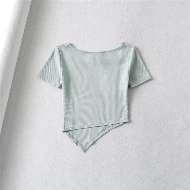 Curved Hem Princess Seam Shirt