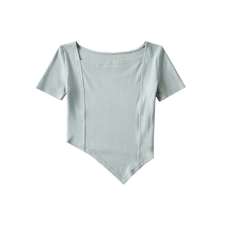 Curved Hem Princess Seam Shirt