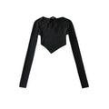 Tie Neck Asymmetrical Hem Top