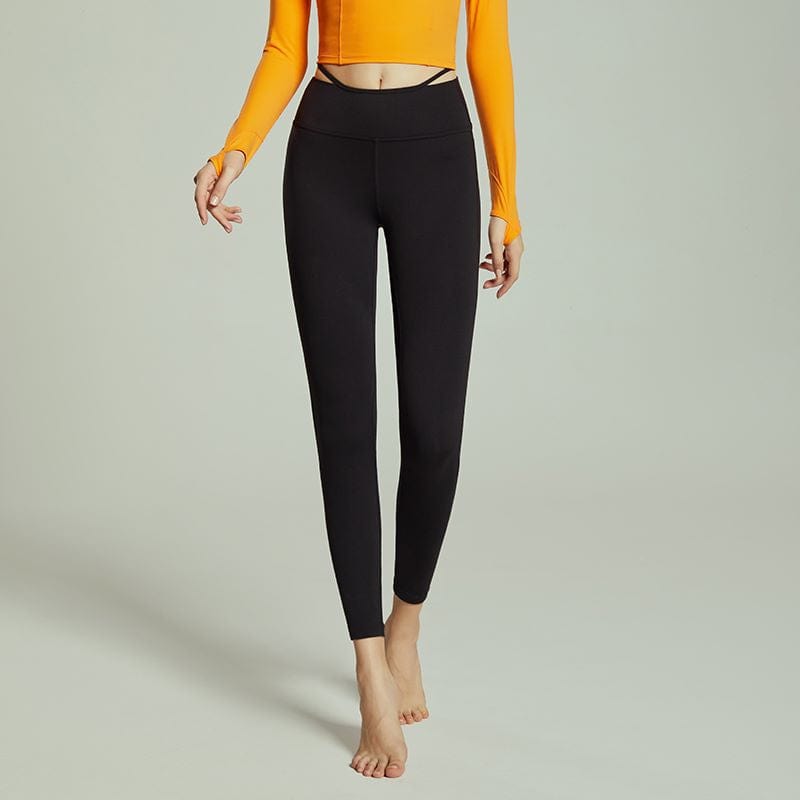 Leggings con tirantes finos en la cintura en V