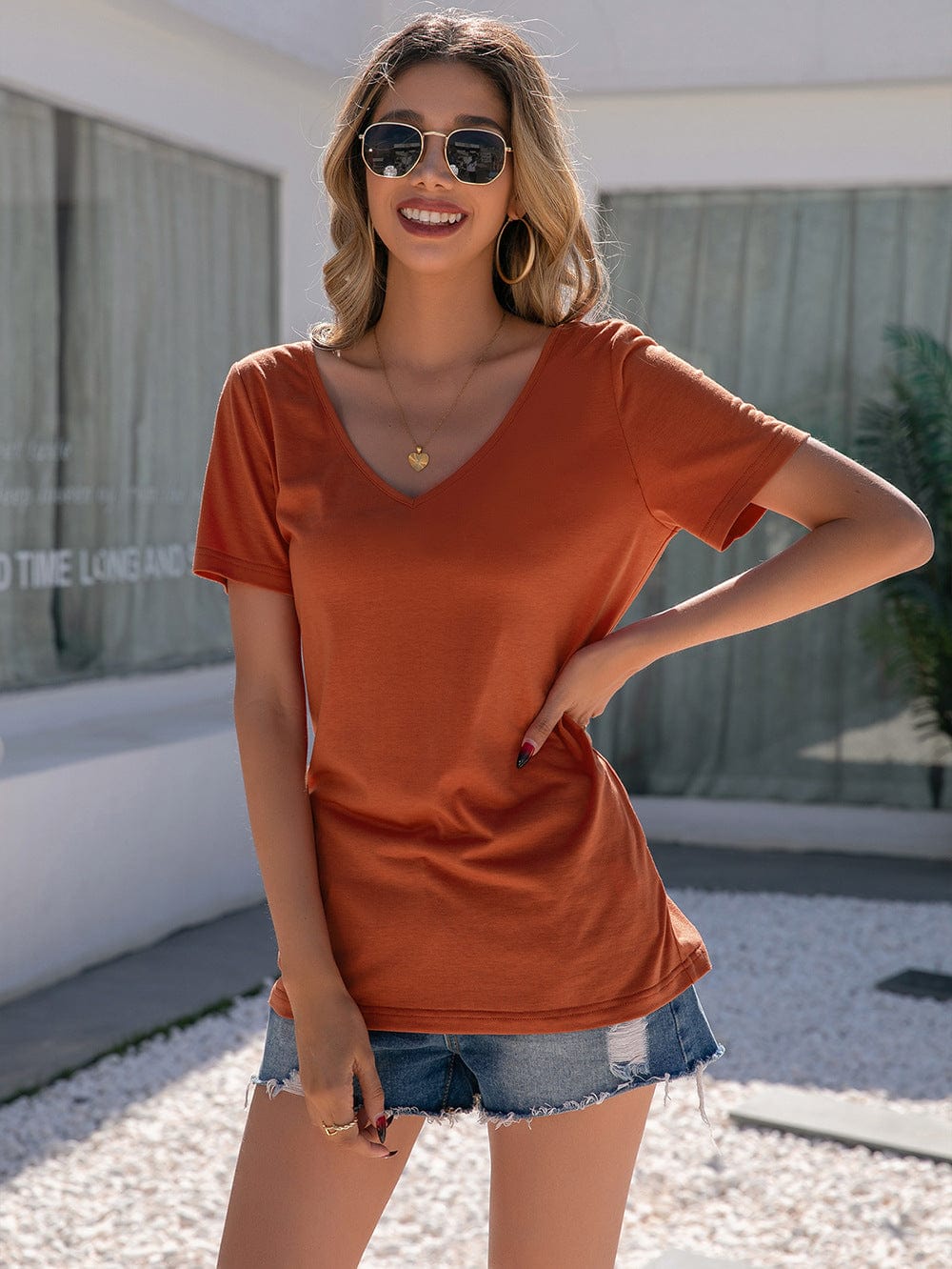 Scallop Lace Back Trim Shirt