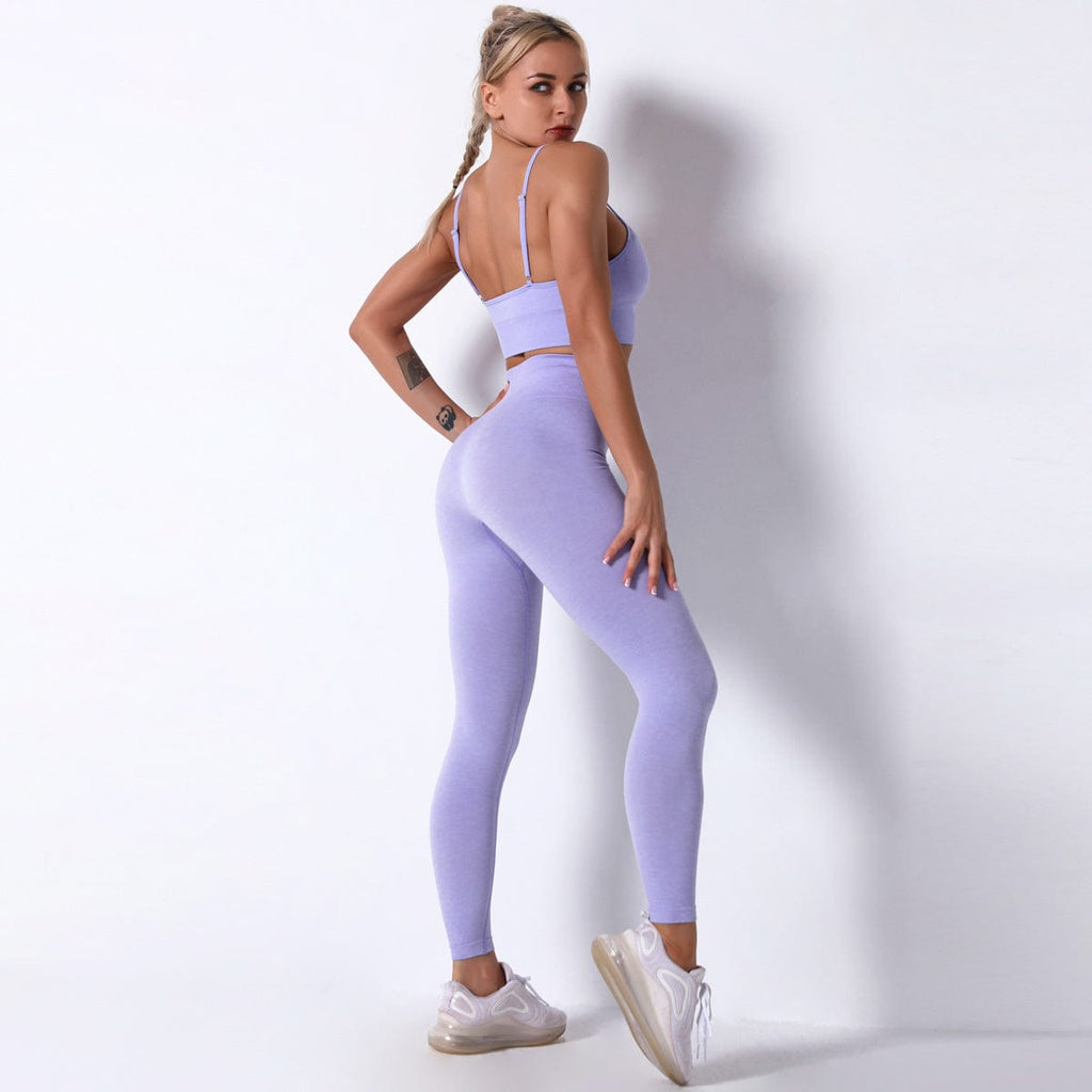 Conjunto de mallas con espalda cruzada y fluidas
