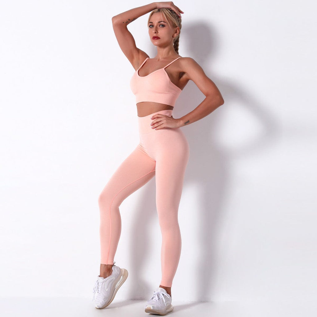 Conjunto de mallas con espalda cruzada y fluidas