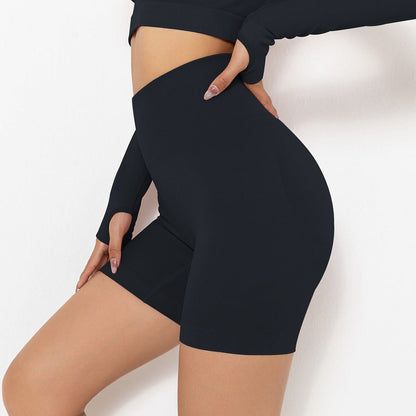 Ribbed High Rise Sculpting Biker Shorts