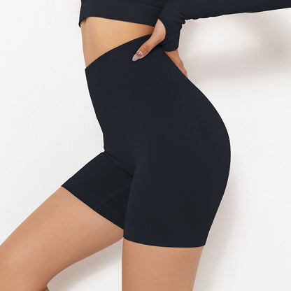 Ribbed High Rise Sculpting Biker Shorts
