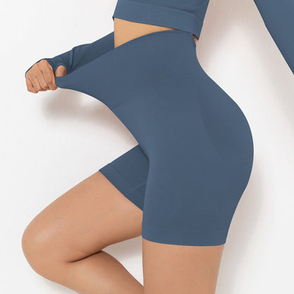 Ribbed High Rise Sculpting Biker Shorts