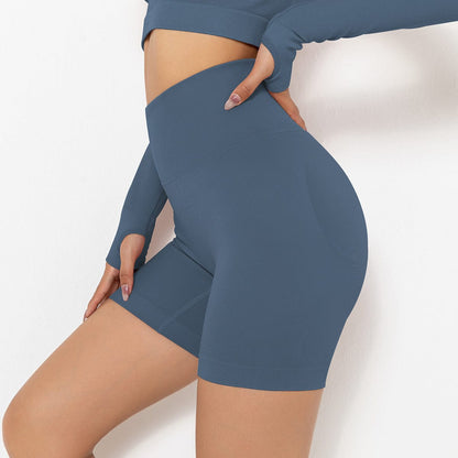 Ribbed High Rise Sculpting Biker Shorts