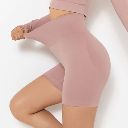 Ribbed High Rise Sculpting Biker Shorts