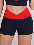Crossing Waistband Active Shorts