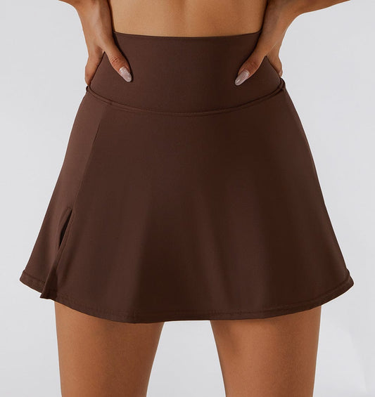 High Rise Buttery Soft Slit Mini Fitness Skort