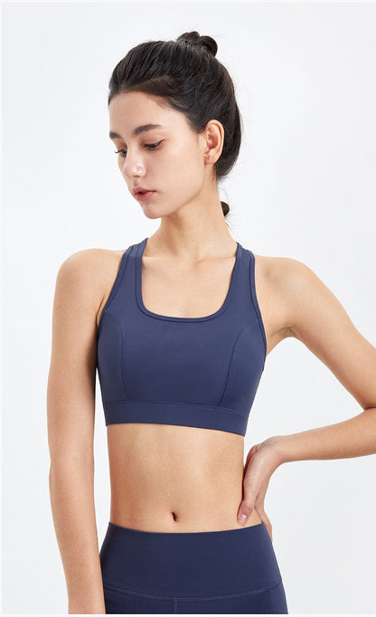 Racerback Mesh Paneling Sports Bra