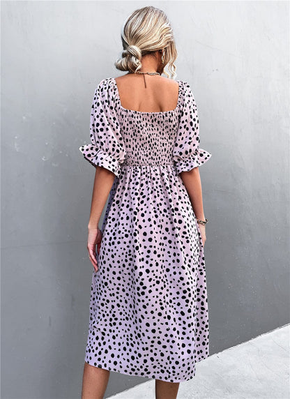 Cheetah Square Neck Dress
