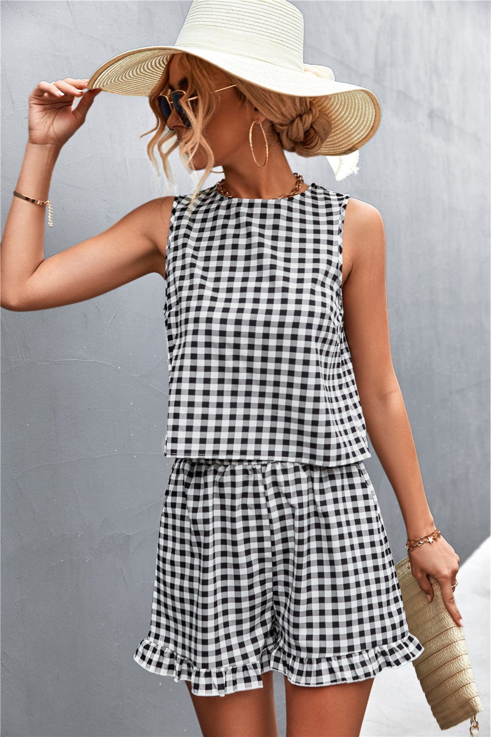 Coordinaciones de verano con estampado de cuadros vichy