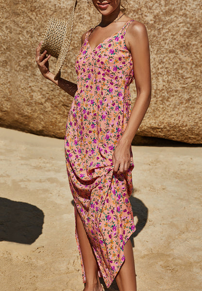 Multi Print Double Strap Dress