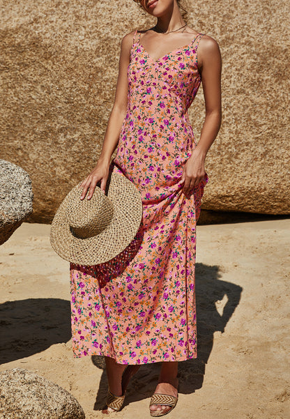 Multi Print Double Strap Dress