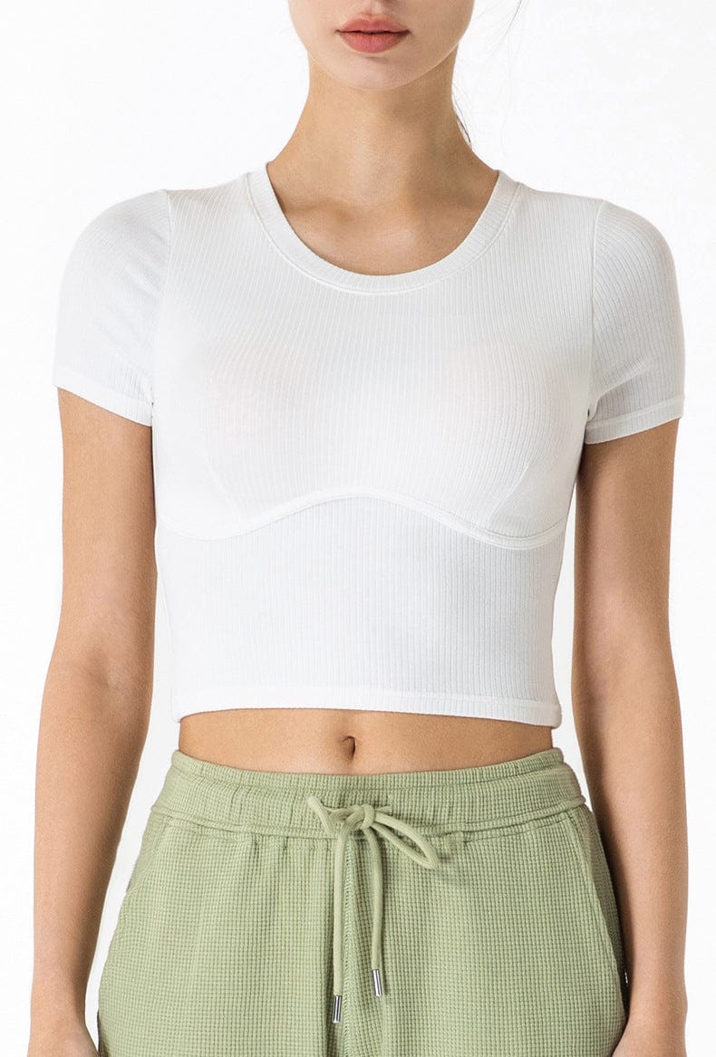 Camiseta corta con efecto contorno