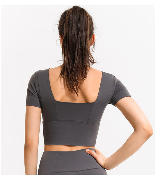 Contouring Square Neck Cropped Top