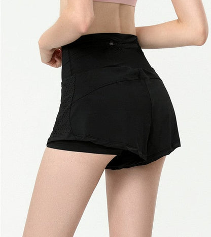 Active Shorts with Back Zipper Pocket