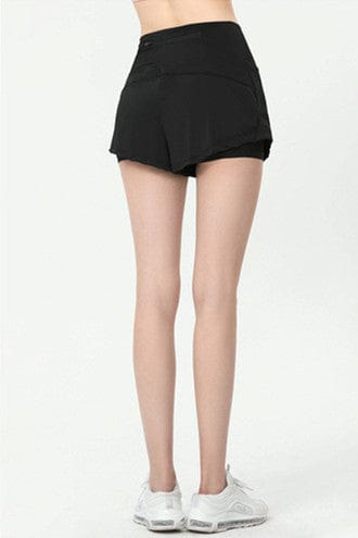 Pantalones cortos deportivos con bolsillo trasero con cremallera