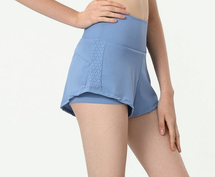 Pantalones cortos deportivos con bolsillo trasero con cremallera