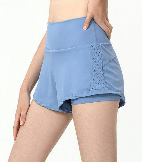 Pantalones cortos deportivos con bolsillo trasero con cremallera