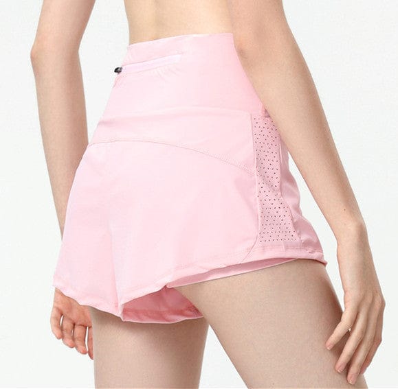 Pantalones cortos deportivos con bolsillo trasero con cremallera