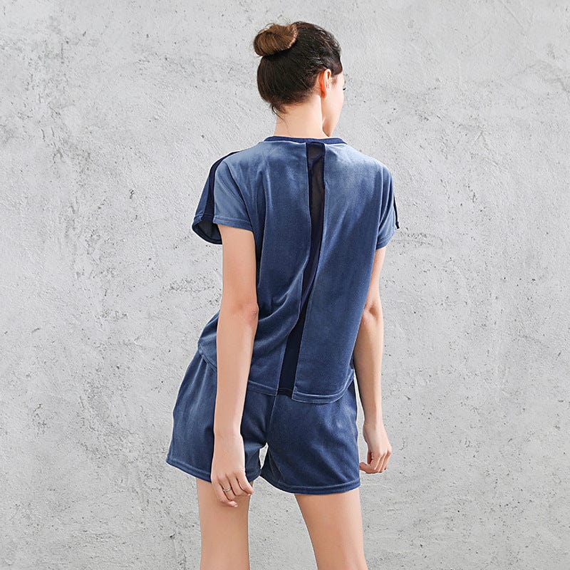 Velvet High Rise Shorts with Pockets