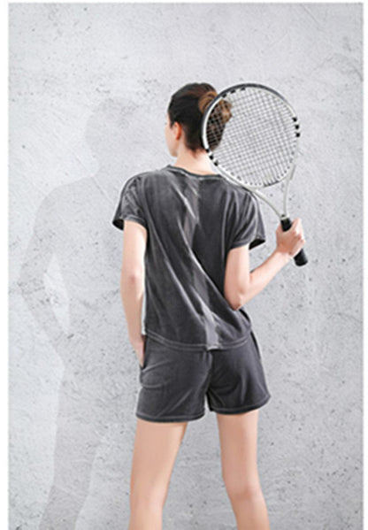 Velvet High Rise Shorts with Pockets