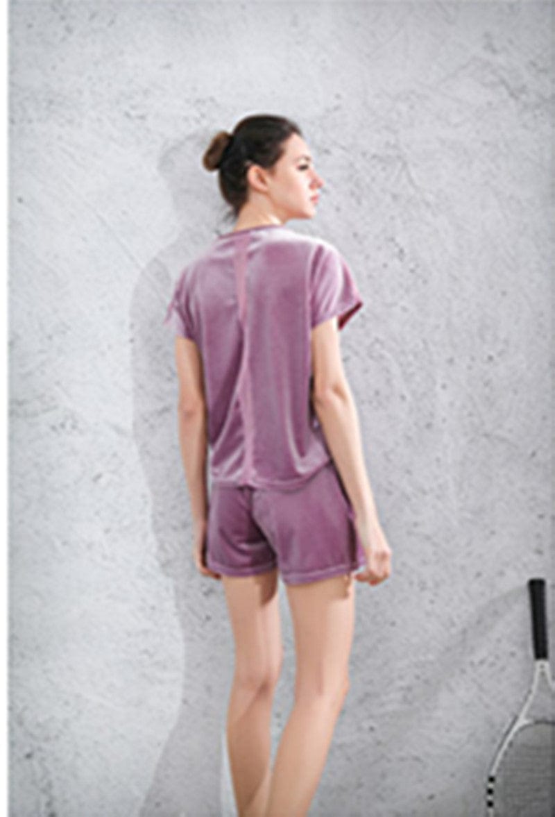 Velvet High Rise Shorts with Pockets
