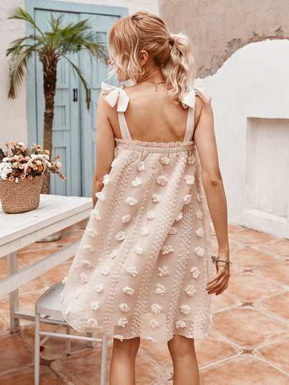 Textured Applique Shift Dress