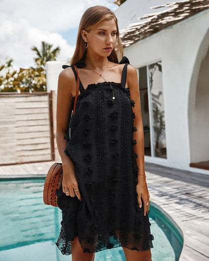 Textured Applique Shift Dress