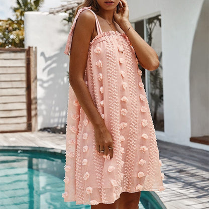 Textured Applique Shift Dress
