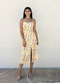 Vestido de verano con abertura alta y estampado floral