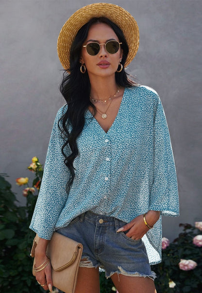 Blusa holgada con estampado animal