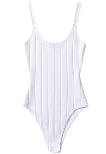 Body de punto clásico con escote redondo