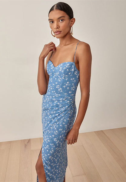 Tie Back Strap Floral Dress