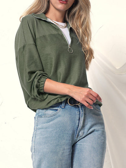 Sudadera de punto texturizada con cremallera