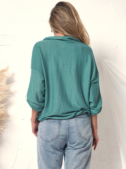Sudadera de punto texturizada con cremallera