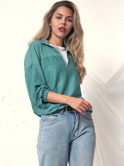 Sudadera de punto texturizada con cremallera