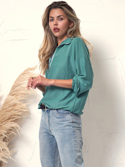 Sudadera de punto texturizada con cremallera