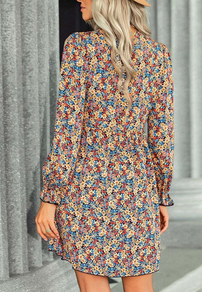 Multicolor Floral Print Dress
