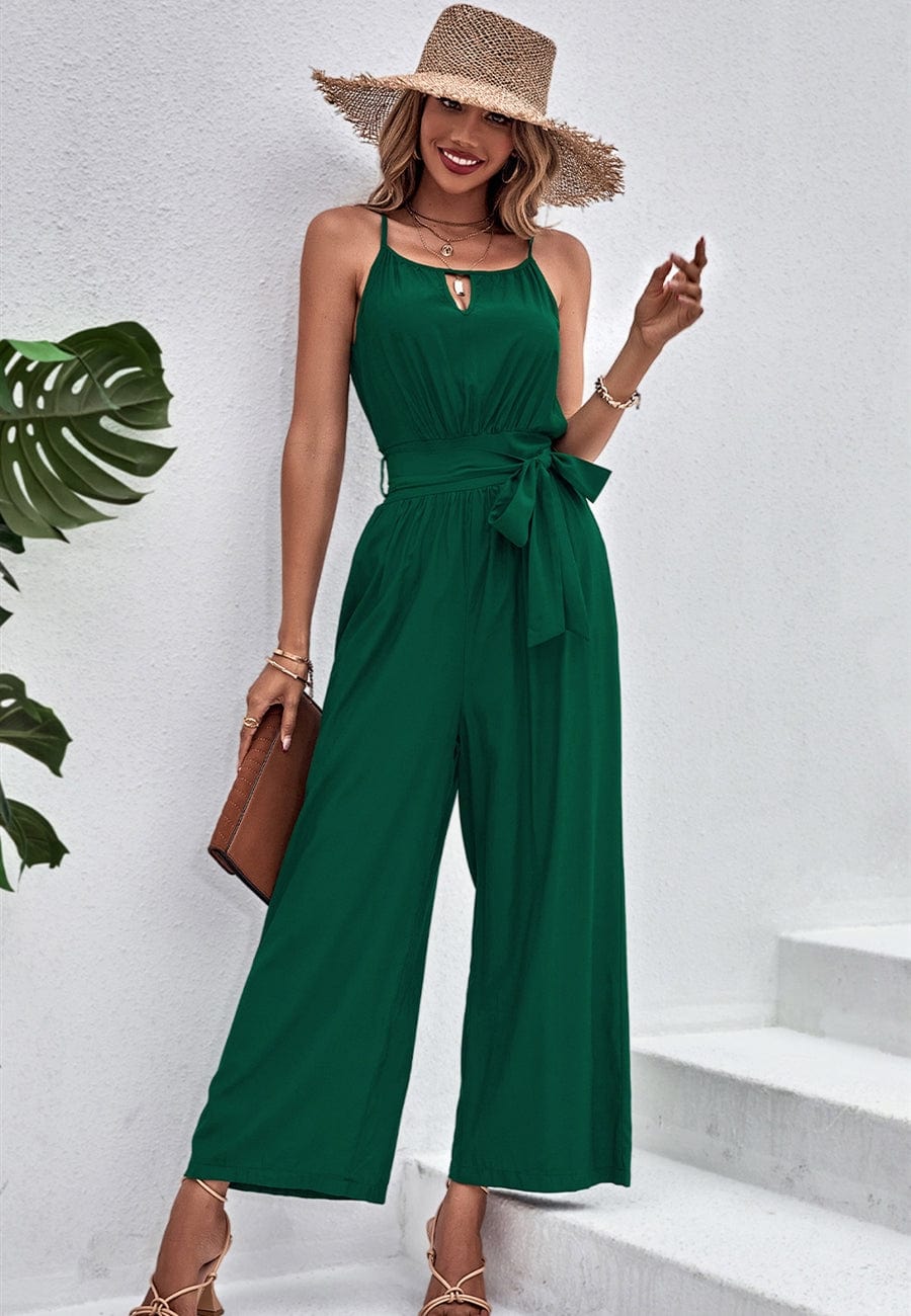 Cutout Front Sleeveless Jumpsuit