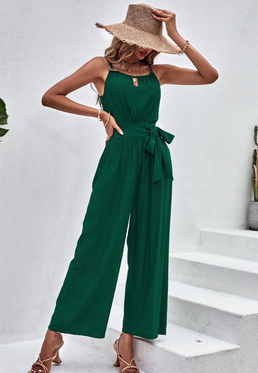 Cutout Front Sleeveless Jumpsuit