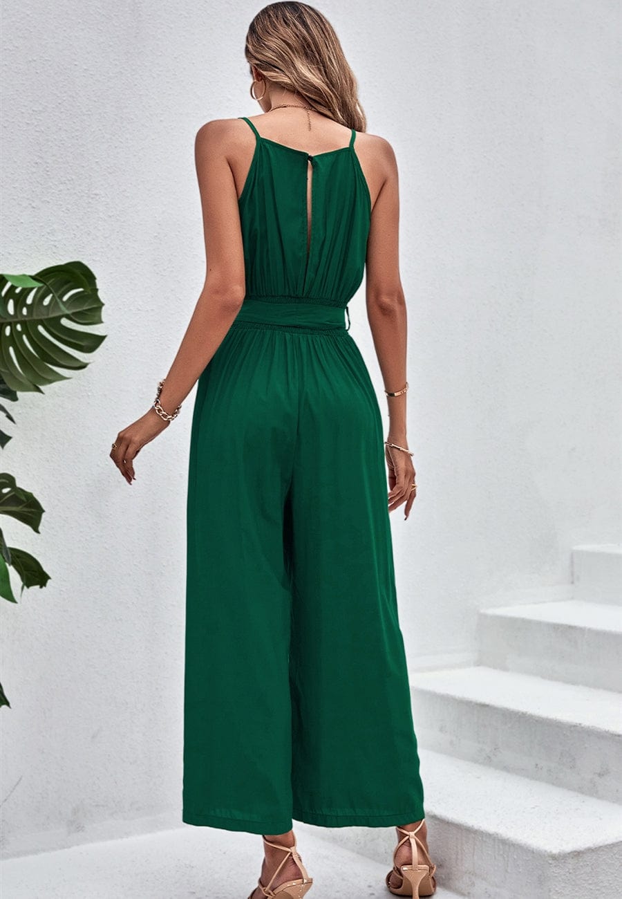 Cutout Front Sleeveless Jumpsuit