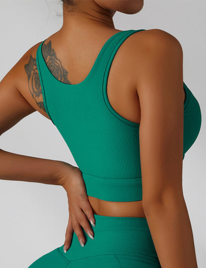 Button Front Fitness Sports Bra