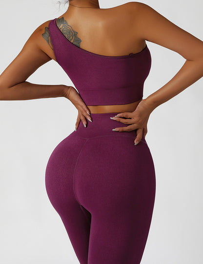 Asymmetrical Thick and Thin Sports Bra Tank